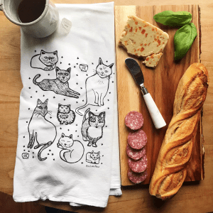 Cat Kitchen Tea Towel