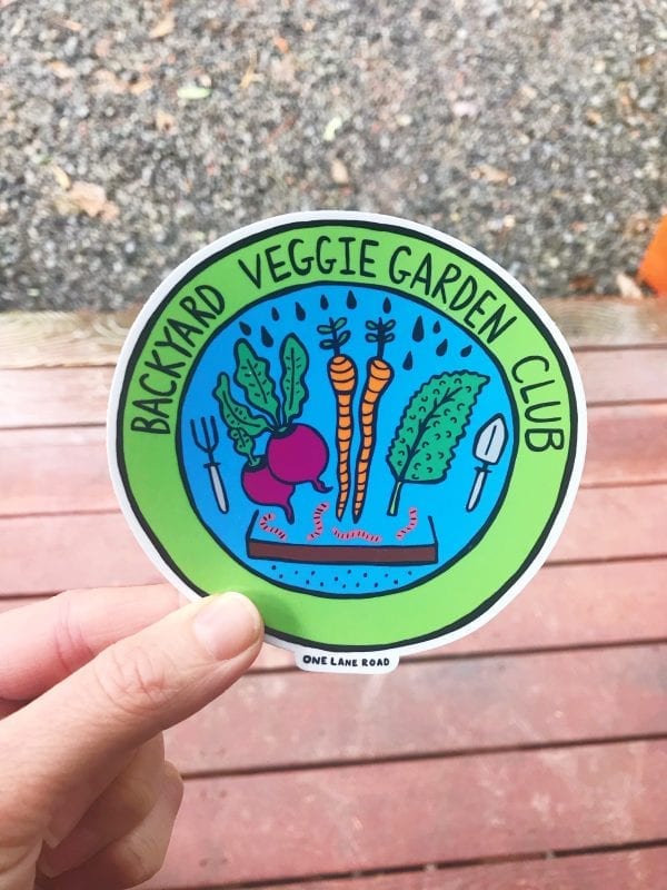 Backyard Veggie Garden Club - Sticker