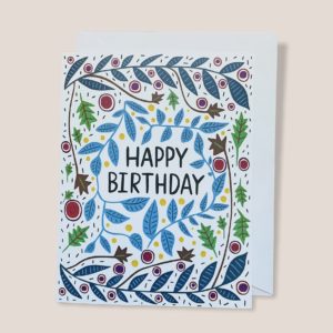 Greeting Card - Happy Birthday - Fall/Winter Foliage