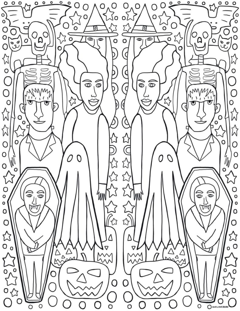 Spooky Coloring Page - FREE