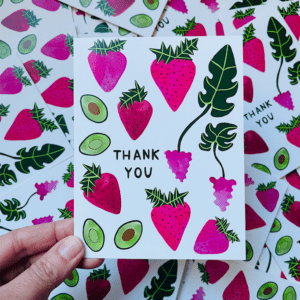 Greeting Card - Thank you - Fruit and Berries