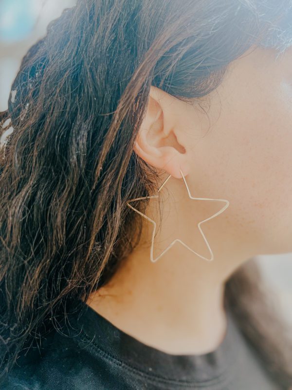 Collab with Morgen Barrett - Star Wire Earrings - Gold Filled