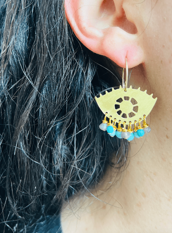 Collab With Morgen Barrett - Small Turquoise Eye Earrings