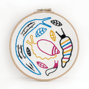 Slug and Snail Embroidery Kit