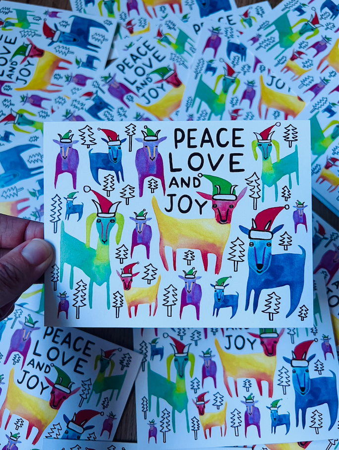 Greeting Card - Peace Love and Joy