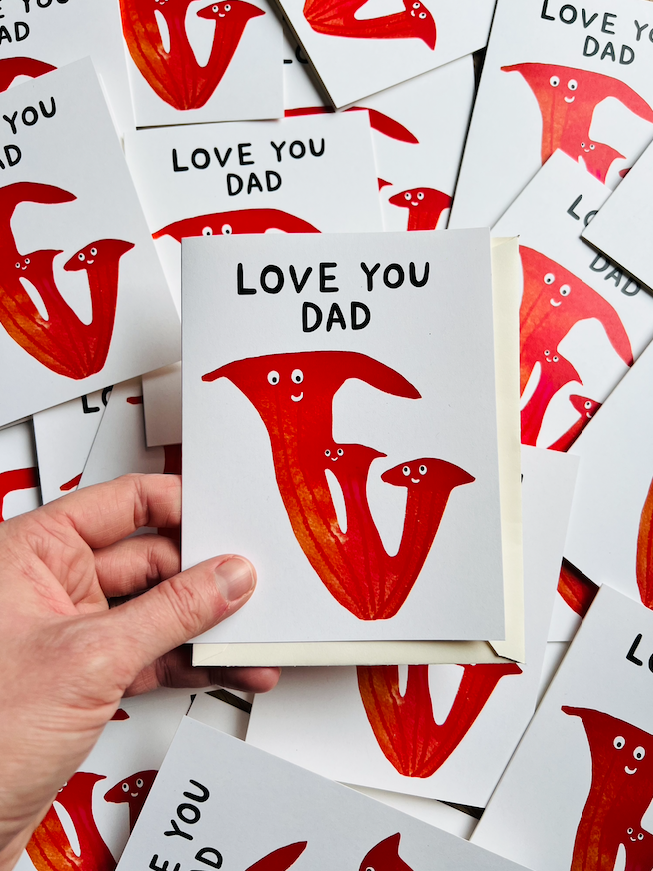 Greeting Card - Love You Dad - Mushrooms
