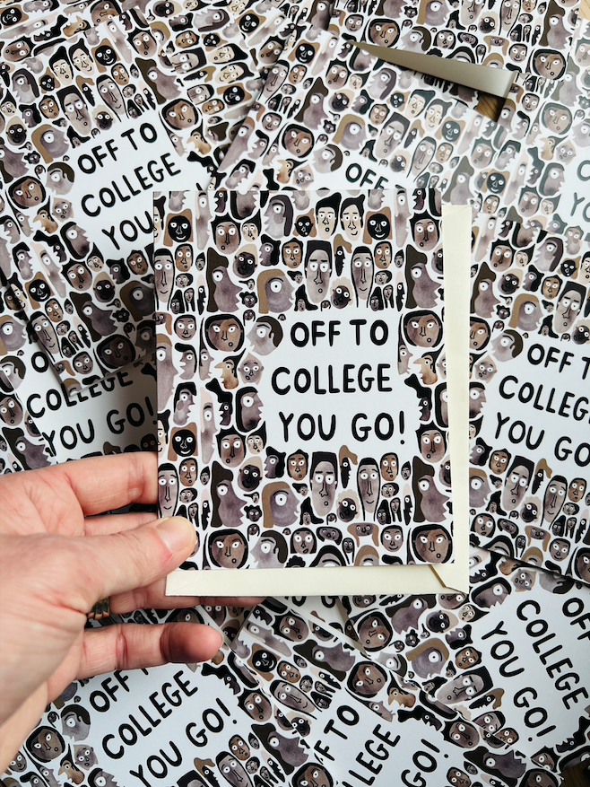 Greeting Card - Off to college you go