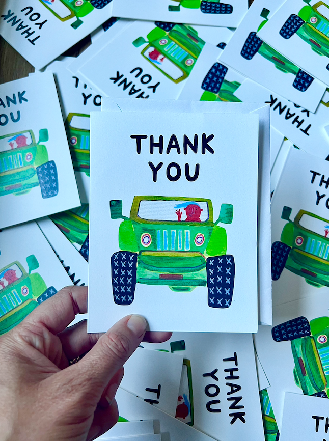 Greeting Card - Thank you Jeep