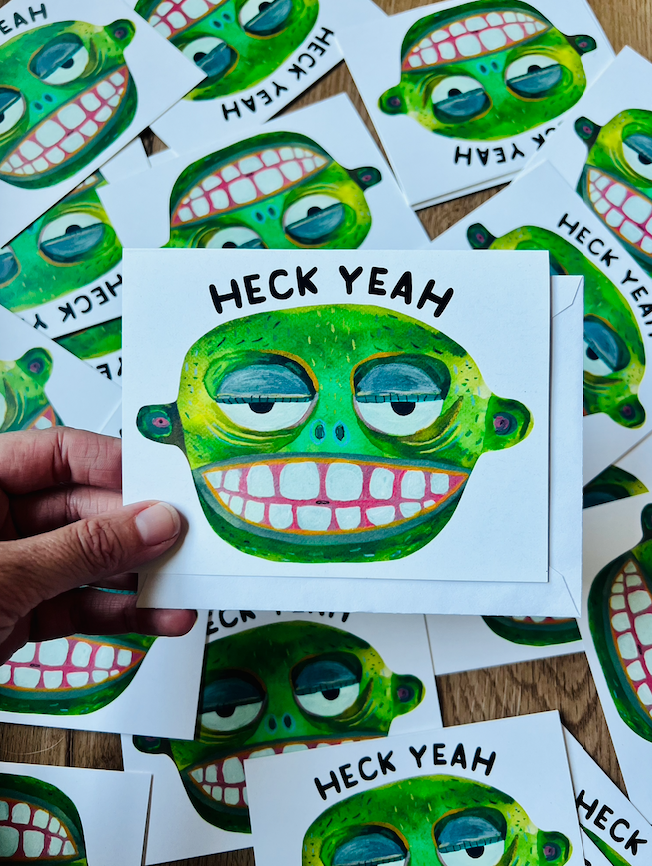 Greeting Card - Heck Yeah creature