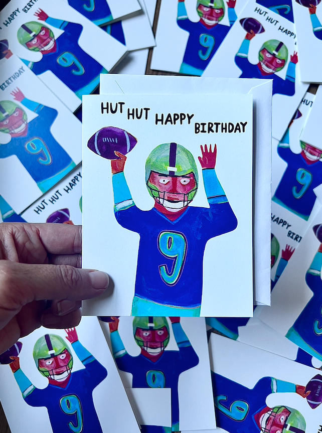 Greeting Card - Hut Hut Happy Birthday
